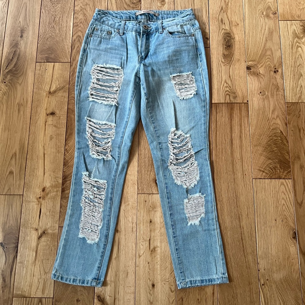 Highway HWJ jeans destroyed cropped low waist
